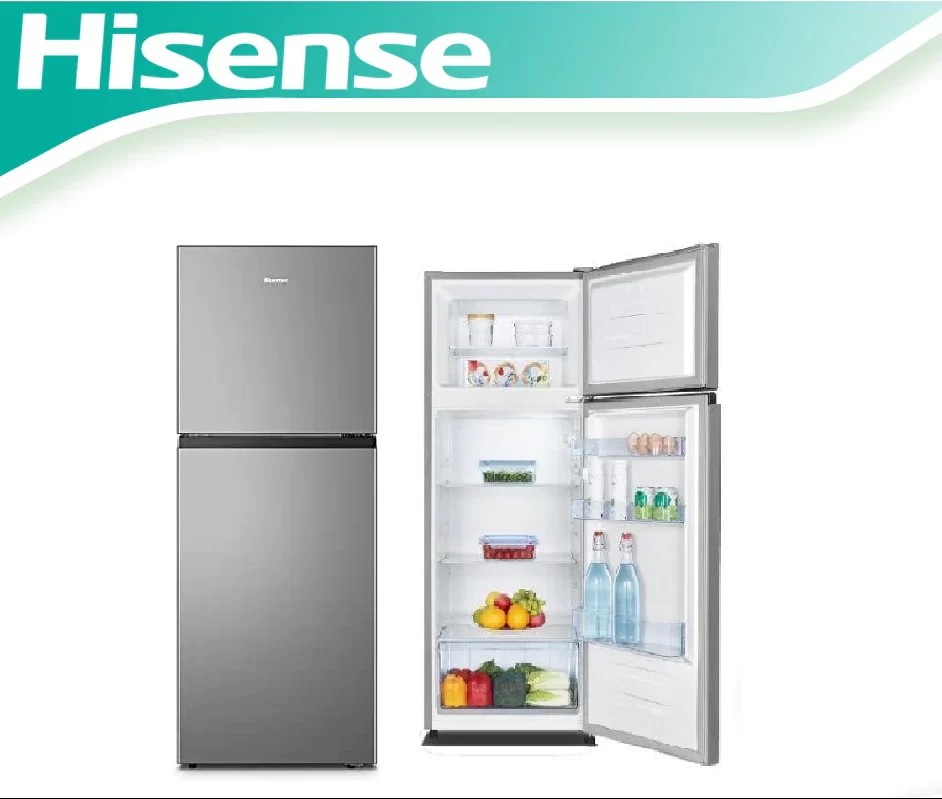 Hisense 200L Defrost Top Freezer Refrigerator, Silver - Image 2