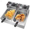 Pixel Double Deep Fryer 12L – Stainless