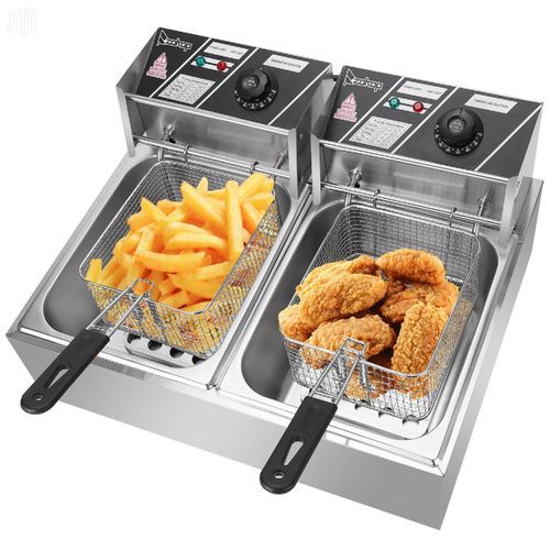 Pixel Double Deep Fryer 12L – Stainless
