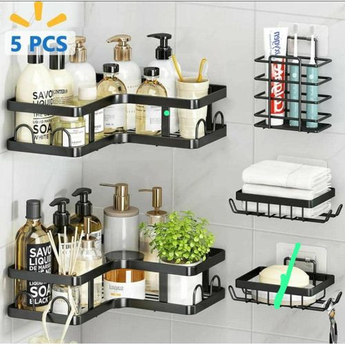 5 piece bathroom wall organiser