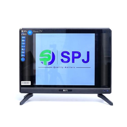 SPJ 17 Inch AC/DC Full Glass Analog TV (Solar Compatible) – Black